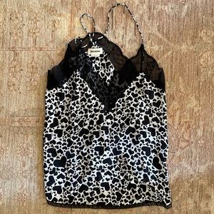 ZADIG AND VOLTAIRE black printed cami!